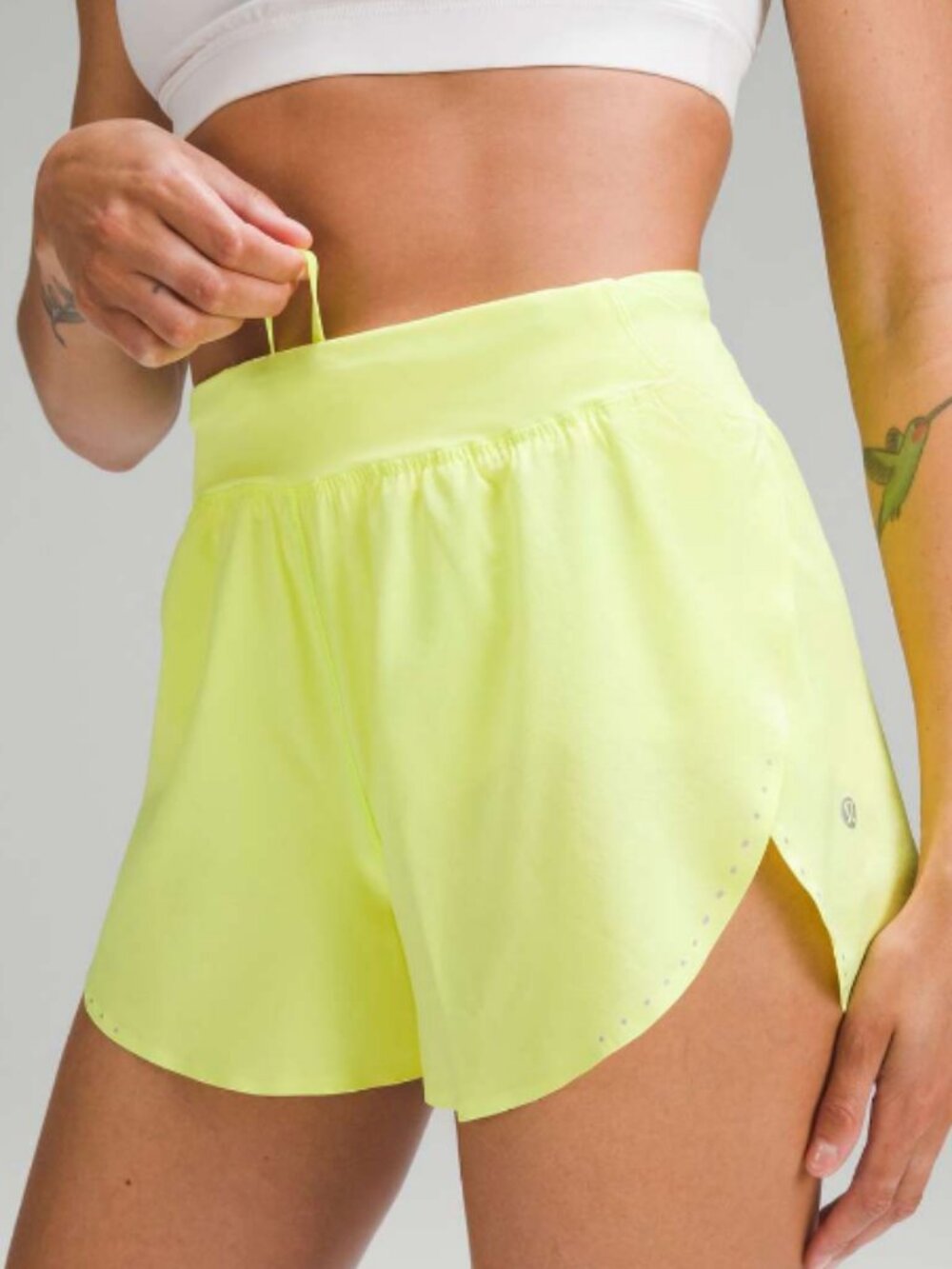 Lululemon Fast and Free Reflective High-Rise Classic-Fit Short 3" Electric Lemon